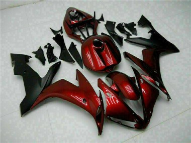 Billigste Yamaha YZF R1 Motorrad Verkleidung 2004-2006 - Kastanienbraun Rot Matt Schwarz