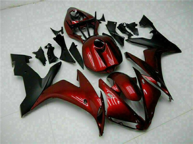 Billigste Yamaha YZF R1 Motorrad Verkleidung 2004-2006 - Kastanienbraun Rot Matt Schwarz