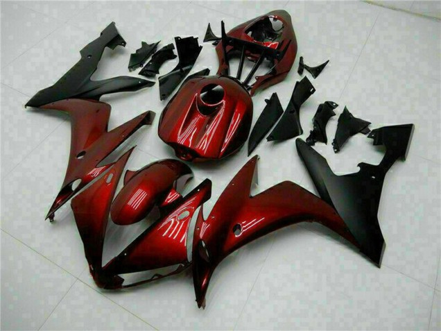 Billigste Yamaha YZF R1 Motorrad Verkleidung 2004-2006 - Kastanienbraun Rot Matt Schwarz