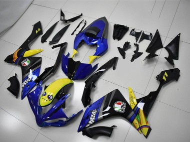 Billigste Yamaha YZF R1 Motorrad Verkleidung 2007-2008 - Blau Gelb Schwarz Hai