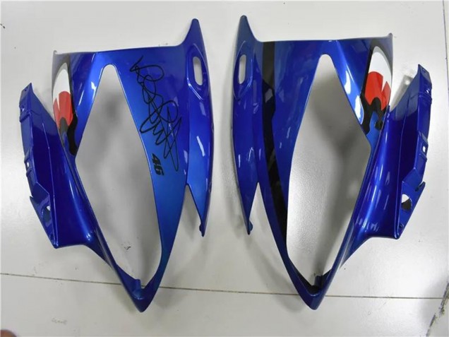 Billigste Yamaha YZF R6 Motorrad Verkleidung 2006-2007 - Blau Gelb Glanzendes Schwarz Hai