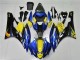 Billigste Yamaha YZF R6 Motorrad Verkleidung 2006-2007 - Blau Gelb Glanzendes Schwarz Hai