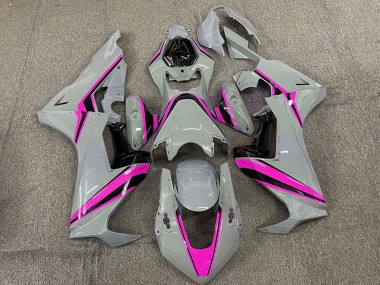 Billigste Honda CBR1000RR Motorrad Verkleidung 2017-2023 - Nardo Grau mit Rosa Streifen