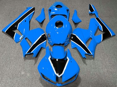 Billigste Honda CBR600RR Motorrad Verkleidung 2013-2023 - Hellblau Weiss Glanzendes Schwarz