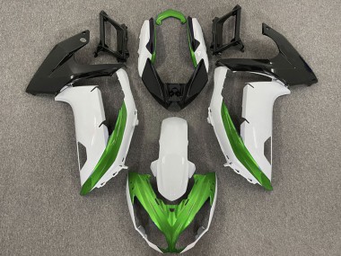 Billigste Kawasaki Ninja 650R Motorrad Verkleidung 2009-2011 - Weiss Grun Matt Schwarz
