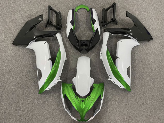 Billigste Kawasaki Ninja 650R Motorrad Verkleidung 2009-2011 - Weiss Grun Matt Schwarz