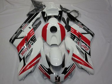 Billigste Honda CBR1000RR Motorrad Verkleidung 2004-2005 - Weiss Rot Glanzendes Schwarz Castrol 9