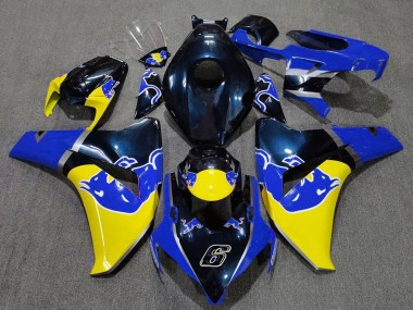 Billigste Honda CBR1000RR Motorrad Verkleidung 2008-2011 - Dunkel Blau Gelb Red Bull