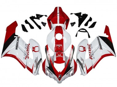Billigste Honda CBR1000RR Motorrad Verkleidung 2004-2005 - Weiss Rot Glanzendes Schwarz Pramac Bridgestone