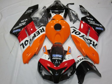 Billigste Honda CBR1000RR Motorrad Verkleidungen Kit 2004-2005 - Orange Weiss Rot Glanzendes Schwarz Repsol