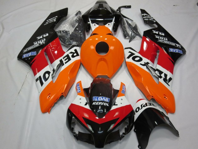 Billigste Honda CBR1000RR Motorrad Verkleidungen Kit 2004-2005 - Orange Weiss Rot Glanzendes Schwarz Repsol
