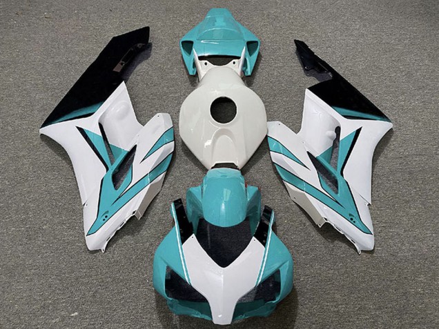 Billigste Honda CBR1000RR Motorrad Verkleidung 2004-2005 - Weiss Cyan Blau Glanzendes Schwarz