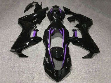 Billigste Honda CBR1000RR Motorrad Verkleidung 2017-2023 - Glanzendes Schwarz Lila Linie