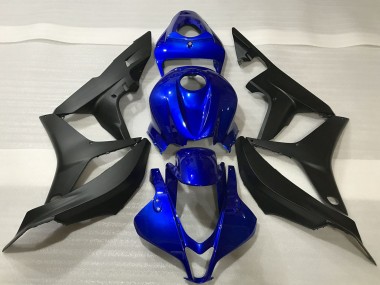 Billigste Honda CBR600RR Motorrad Verkleidung Kit 2007-2008 - Blau Matt Schwarz