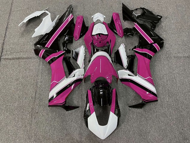 Billigste Honda CBR1000RR Motorrad Verkleidung 2017-2023 - Weiss Rosa Glanzendes Schwarz