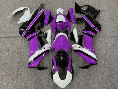Billigste Honda CBR1000RR Motorrad Verkleidung 2017-2023 - Weiss Lila Glanzendes Schwarz