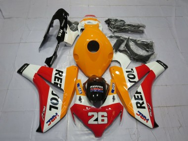 Billigste Honda CBR1000RR Motorrad Verkleidung 2008-2011 - Orange Weiss Rot Glanzendes Schwarz Repsol 26