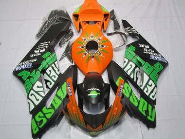Billigste Honda CBR1000RR Motorrad Verkleidung 2004-2005 - Orange Grun Matt Schwarz Rossi