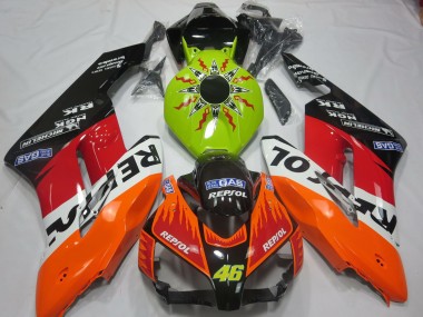 Billigste Honda CBR1000RR Motorrad Verkleidung 2004-2005 - Limetten Grun Orange Weiss Rot Glanzendes Schwarz Rossi Repsol