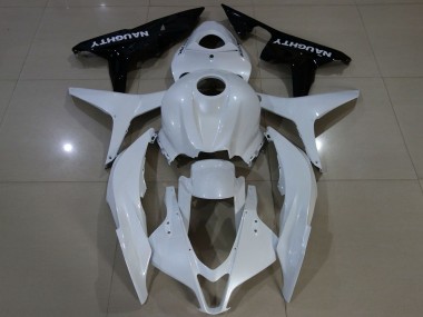 Billigste Honda CBR600RR Motorrad Verkleidung 2007-2008 - Weiss Glanzendes Schwarz