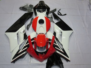 Billigste Honda CBR1000RR Motorrad Verkleidung 2004-2005 - Weiss Rot Glanzendes Schwarz Streifen