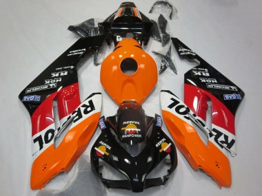 Billigste Honda CBR1000RR Motorrad Verkleidung 2004-2005 - Orange Weiss Rot Glanzendes Schwarz Repsol
