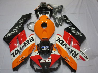 Billigste Honda CBR1000RR Motorrad Verkleidung 2004-2005 - Orange Weiss Rot Glanzendes Schwarz Repsol 26