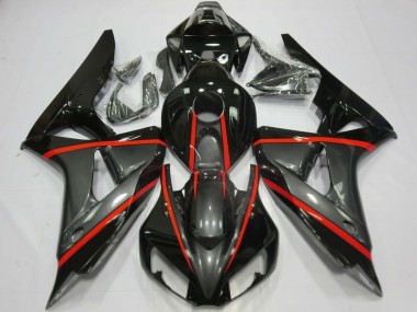 Billigste Honda CBR1000RR Motorrad Verkleidung 2006-2007 - Glanzendes Schwarz Grau Rot