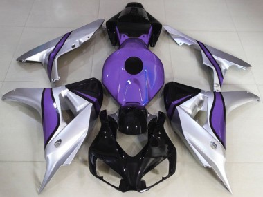Billigste Honda CBR1000RR Motorrad Verkleidung 2006-2007 - Silber Lila Glanzendes Schwarz