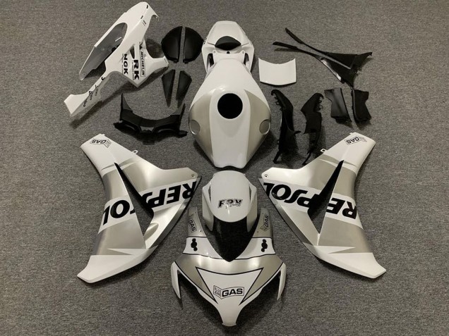 Billigste Honda CBR1000RR Motorrad Verkleidung 2008-2011 - Weiss Silber Schwarz Repsol