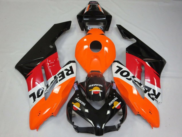 Billigste Honda CBR1000RR Motorrad Verkleidung 2004-2005 - Orange Weiss Rot Glanzendes Schwarz Repsol