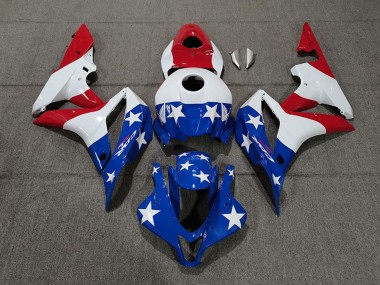Billigste Honda CBR600RR Motorrad Verkleidung 2007-2008 - Weiss Blau Rot American Flag
