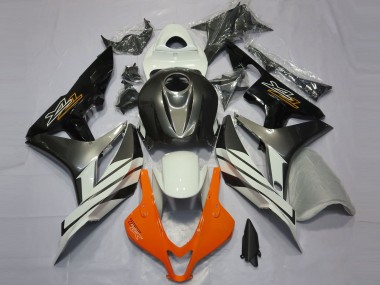Billigste Honda CBR600RR Motorrad Verkleidung 2007-2008 - Weiss Grau Glanzendes Schwarz
