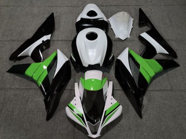 Billigste Honda CBR600RR Motorrad Verkleidung 2007-2008 - Weiss Grun Glanzendes Schwarz