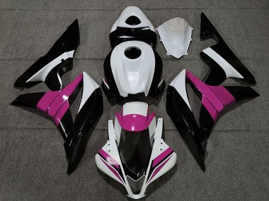 Billigste Honda CBR600RR Motorrad Verkleidung 2007-2008 - Weiss Rosa Glanzendes Schwarz