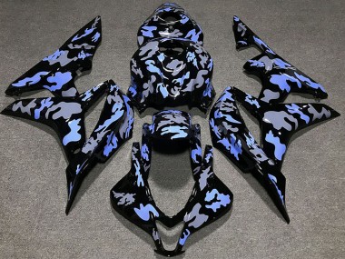 Billigste Honda CBR600RR Motorrad Verkleidung 2007-2008 - Blau Grau Camouflage