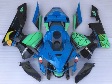 Billigste Honda CBR600RR Motorrad Verkleidung 2005-2006 - Blau Grun Schwarz Hai