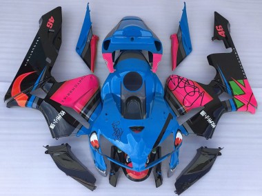 Billigste Honda CBR600RR Motorrad Verkleidung 2005-2006 - Blau Hai Rosa