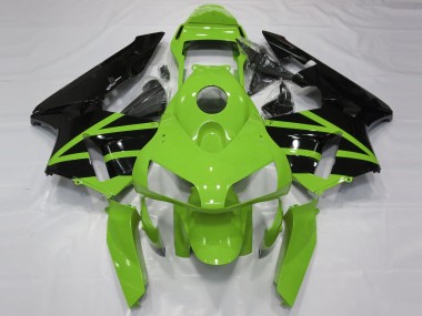 Billigste Honda CBR600RR Motorrad Verkleidung Kit 2003-2004 - Grun Glanzendes Schwarz