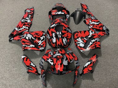 Billigste Honda CBR600RR Motorrad Verkleidung 2005-2006 - Camouflage Rot