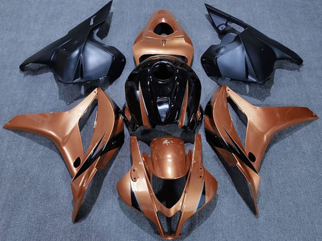 Billigste Honda CBR600RR Motorrad Verkleidung 2009-2012 - Bonbon Orange Glanzendes Schwarz