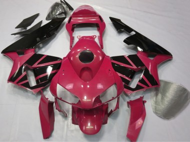 Billigste Honda CBR600RR Motorrad Verkleidung 2003-2004 - Rot Glanzendes Schwarz Streifen