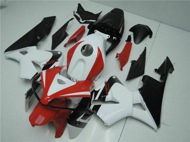 Billigste Honda CBR600RR Motorrad Verkleidung Kit 2005-2006 - Weiss Rot Schwarz