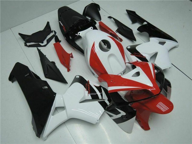 Billigste Honda CBR600RR Motorrad Verkleidung Kit 2005-2006 - Weiss Rot Schwarz