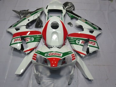 Billigste Honda CBR600RR Motorrad Verkleidung 2003-2004 - Weiss Rot Grun Castrol