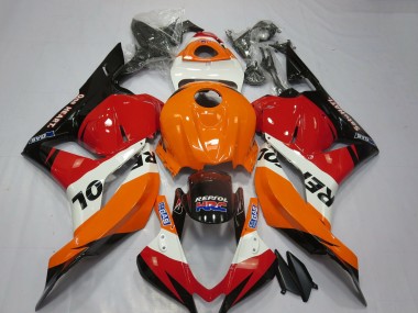 Billigste Honda CBR600RR Motorrad Verkleidung 2009-2012 - Orange Weiss Rot Glanzendes Schwarz Repsol HRC