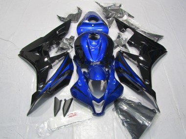 Billigste Honda CBR600RR Motorrad Verkleidung Kit 2007-2008 - Blau Glanzendes Schwarz