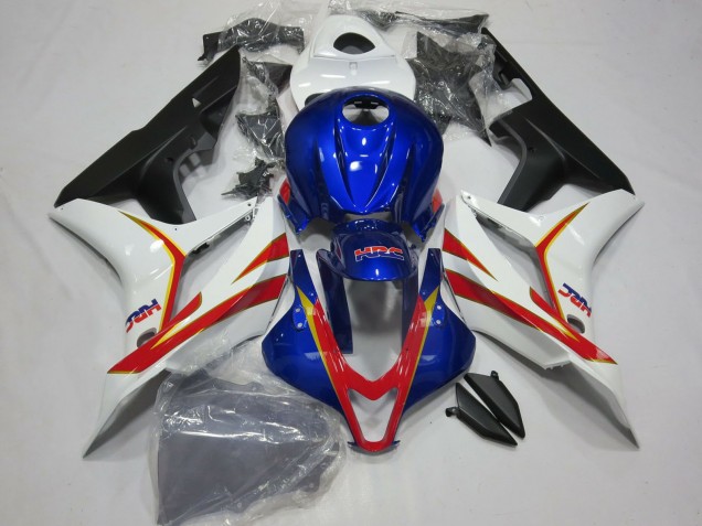 Billigste Honda CBR600RR Motorrad Verkleidung 2007-2008 - Weiss Rot Blau HRC