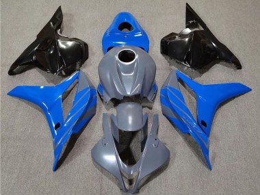 Billigste Honda CBR600RR Motorrad Verkleidung 2009-2012 - Grau Blau Glanzendes Schwarz