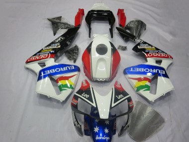 Billigste Honda CBR600RR Motorrad Verkleidung Kit 2003-2004 - Weiss Rot Blau Glanzendes Schwarz EuroBet